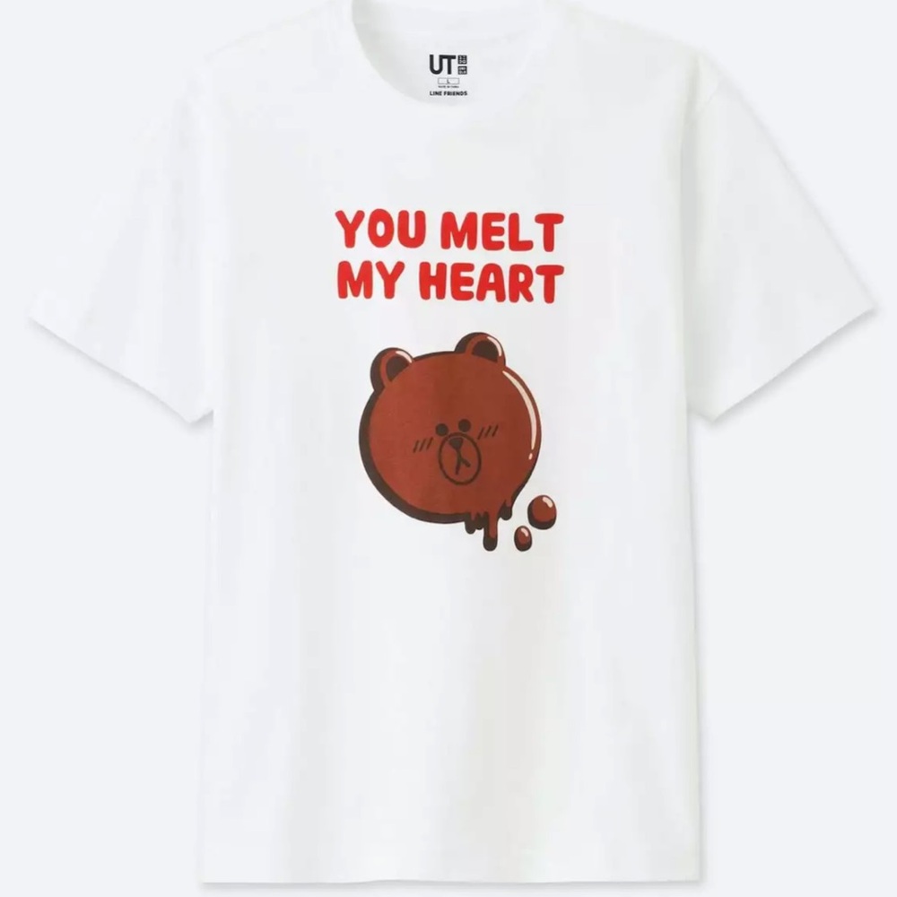 BNWT UNIQLO x LINE Friends Brown Bear T-shirt Size XS
